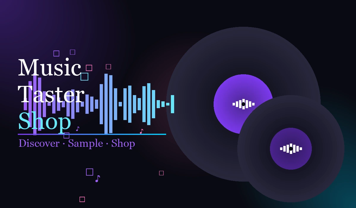 Main hero illustration for musictastershop.com